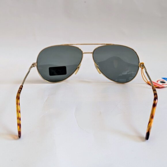 NWT Vintage 90's Classic Aviator Metal Polarized Sunglasses (Gold. Tortuga) - Picture 4 of 5